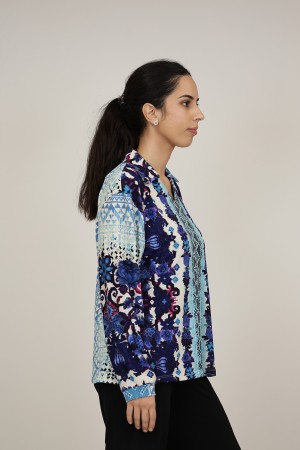 Camisa Estampada de Mujer| Camisa cremallera| M47 Modas Benidorm