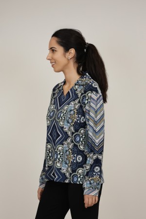 Camisa Estampada de Mujer| Camisa cremallera| M47 Modas Benidorm