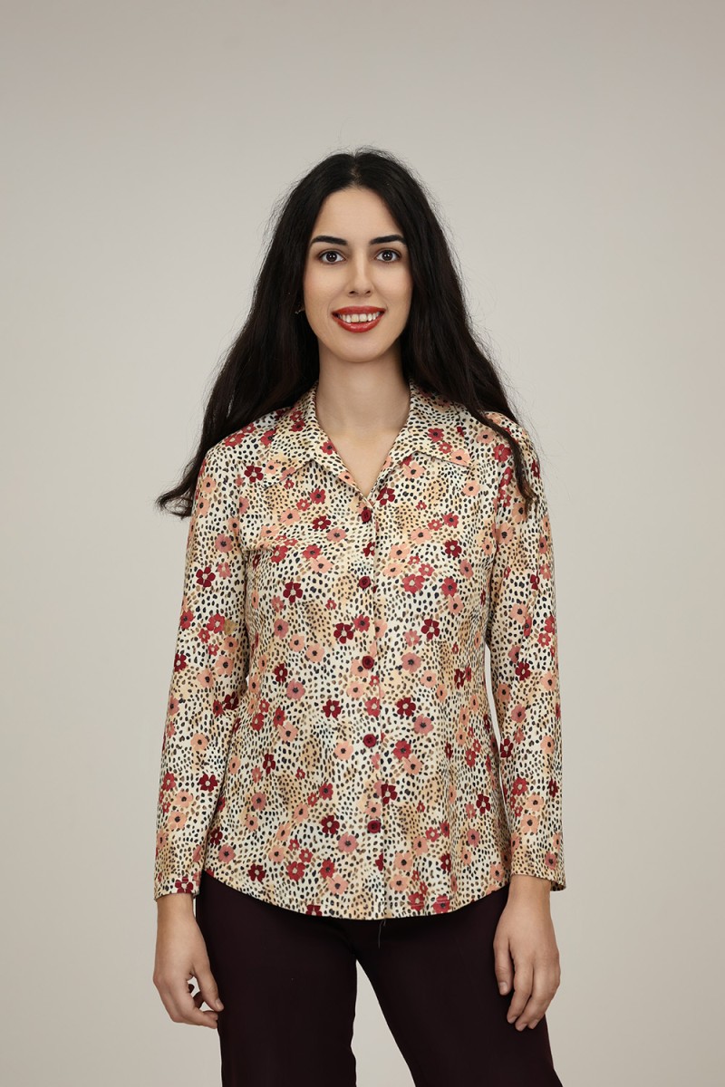 Camisa Estampada de Mujer| Camisa de punto| M47 Modas Benidorm