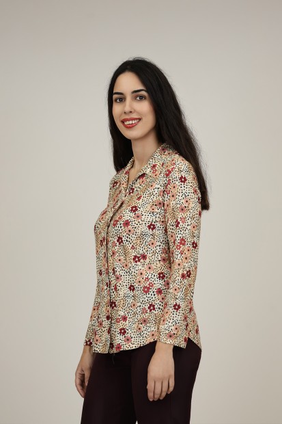 Camisa Estampada de Mujer| Camisa de punto| M47 Modas Benidorm