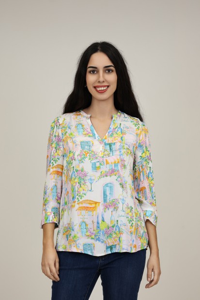 Flowing Printed Blouse| M47 Modas Benidorm