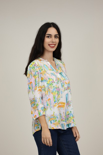Flowing Printed Blouse| M47 Modas Benidorm