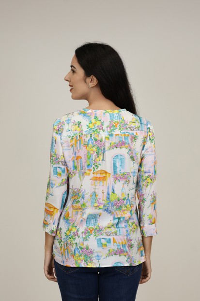 Flowing Printed Blouse| M47 Modas Benidorm