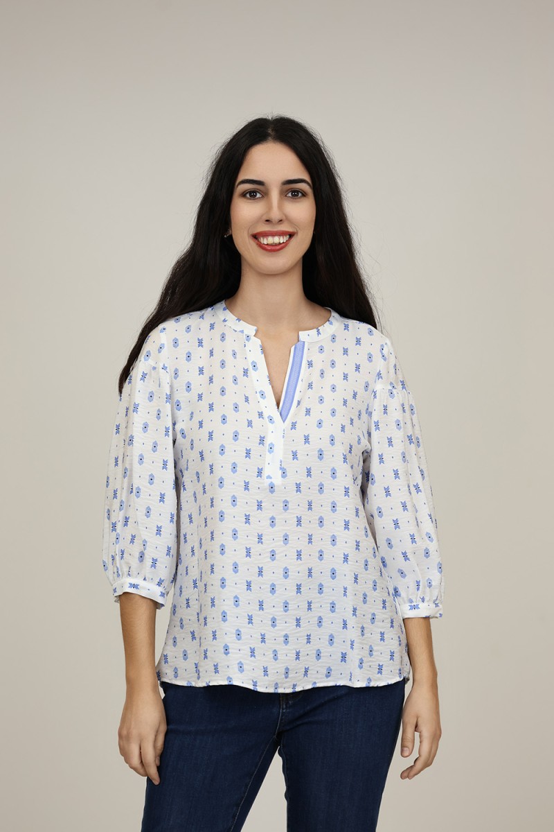 Viscose Shirt Paisley Print| M47 Modas Benidorm