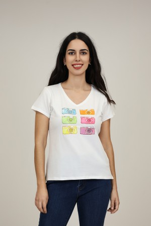 Camiseta Viscosa Eco| Camiseta Blanca| M47 Modas Benidorm