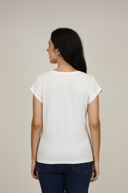 Camiseta Viscosa Eco| Camiseta Blanca| M47 Modas Benidorm