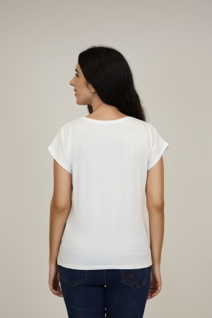 Cotton an organza T- shirt| M47 Modas Benidorm