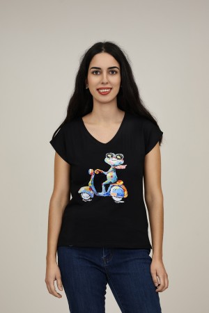 Cotton an organza T- shirt| M47 Modas Benidorm