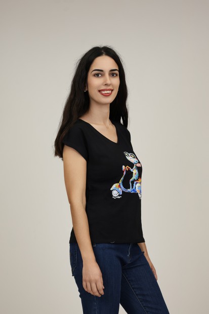 Cotton an organza T- shirt| M47 Modas Benidorm