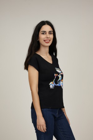 Cotton an organza T- shirt| M47 Modas Benidorm