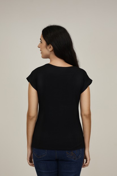 Cotton an organza T- shirt| M47 Modas Benidorm