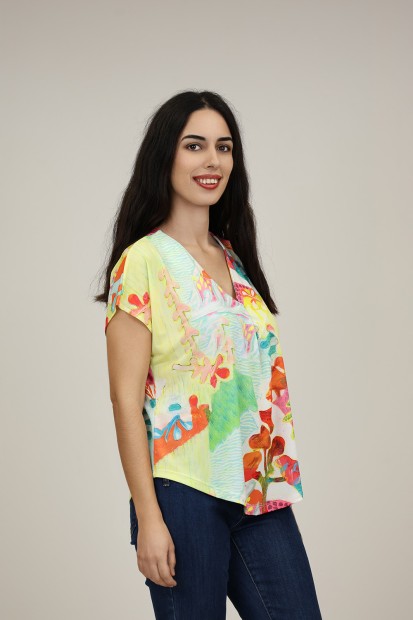 Printed t-shirt in Eco viscos| M47 Modas Benidorm