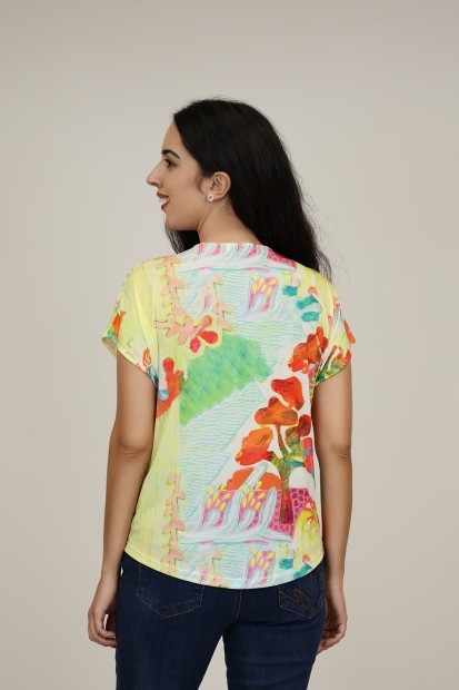 Printed t-shirt in Eco viscos| M47 Modas Benidorm