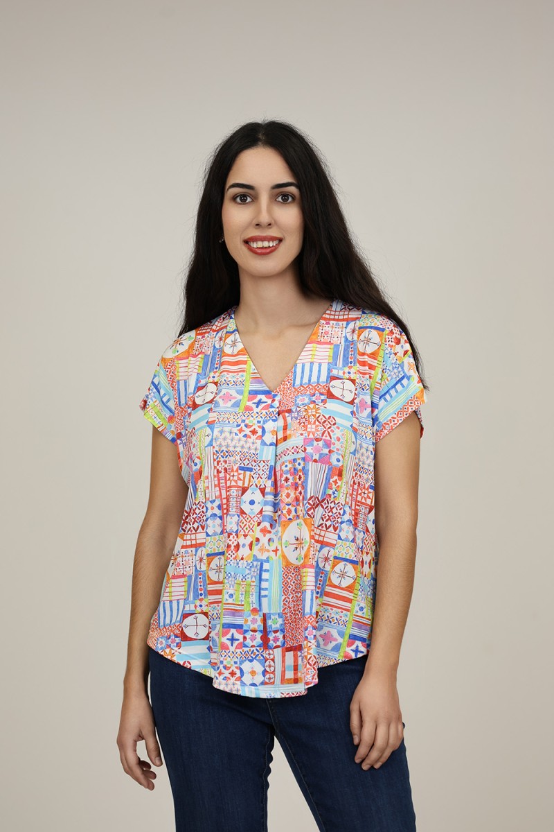 Printed t-shirt in Eco viscos| M47 Modas Benidorm