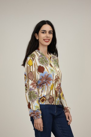 Midi Dress Flared Cut Seventies Print| M47 Modas Benidorm