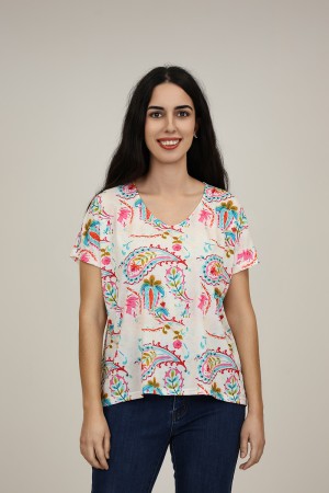 Flowing Printed Blouse| M47 Modas Benidorm