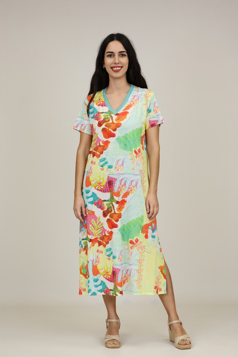 Vestido Midi Estampado| Vestido Boho|  M47 Modas Benidorm