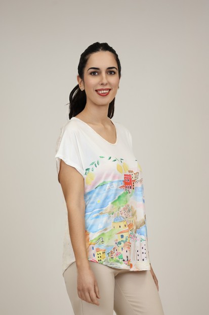 Flowing Printed Blouse| M47 Modas Benidorm