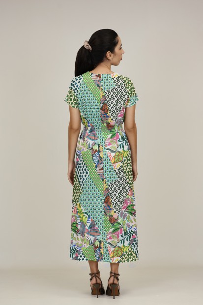 Vestido Midi Estampado| Vestido Boho|  M47 Modas Benidorm