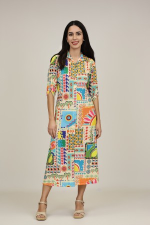 Boho Multicolored Dress| M47 Modas Benidorm