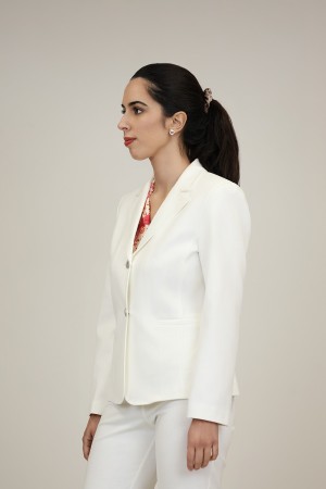 Straight-Cut Crepe Blazer| M47 Modas Benidorm