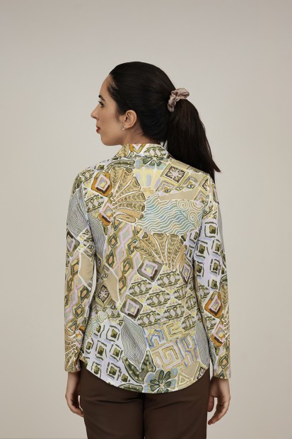 Camisa Estampada de Mujer| Camisa Coordinada| M47 Modas Benidorm