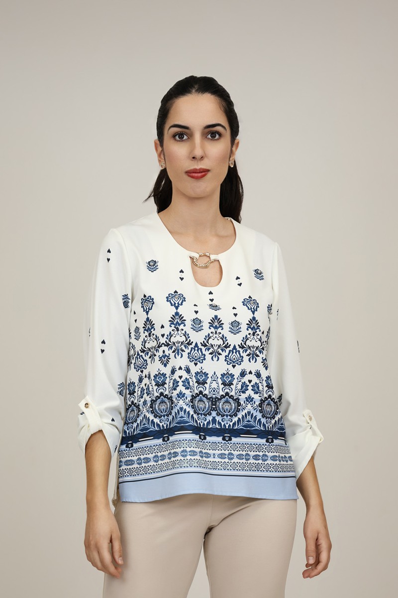 Blouse Paisley Print| M47 Modas Benidorm