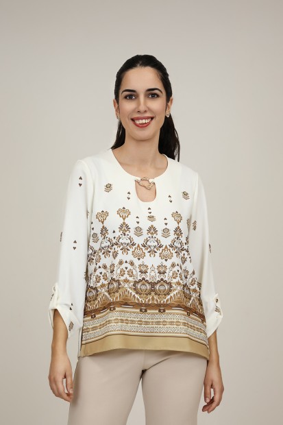 Blouse Paisley Print| M47 Modas Benidorm