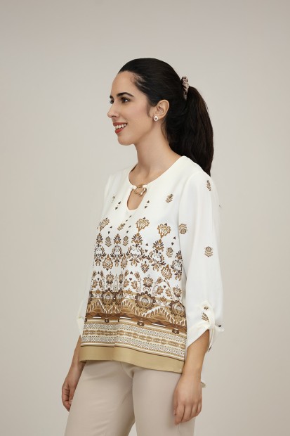 Blouse Paisley Print| M47 Modas Benidorm