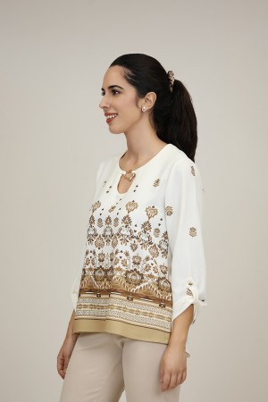 Blouse Paisley Print| M47 Modas Benidorm