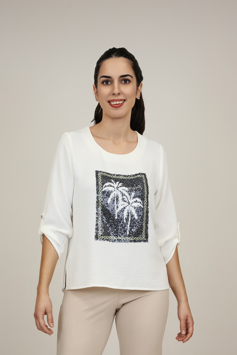 Blouse Paisley Print| M47 Modas Benidorm