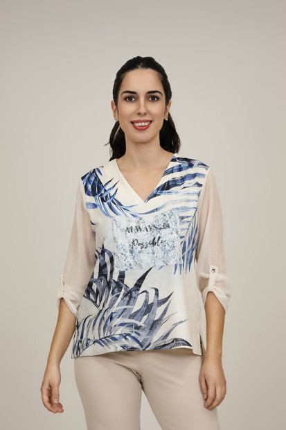 Blouse Paisley Print| M47 Modas Benidorm