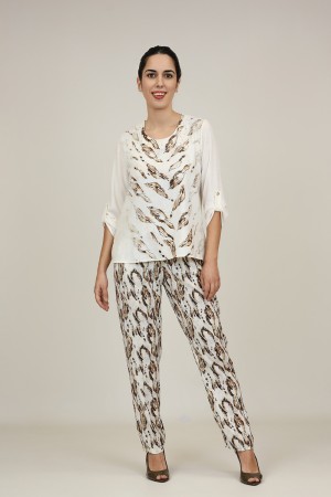 Pantalones de Mujer| Pantalon Palazzo Animal Print | M47 Modas Benidorm