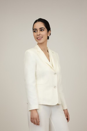 Straight-Cut Crepe Blazer| M47 Modas Benidorm