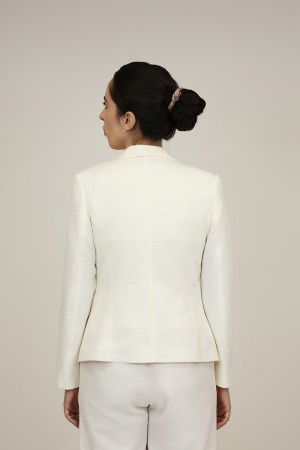 Straight-Cut Crepe Blazer| M47 Modas Benidorm