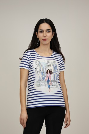 Camiseta Casual de Mujer| Camiseta Algodón ECO| M47 Modas Benidorm