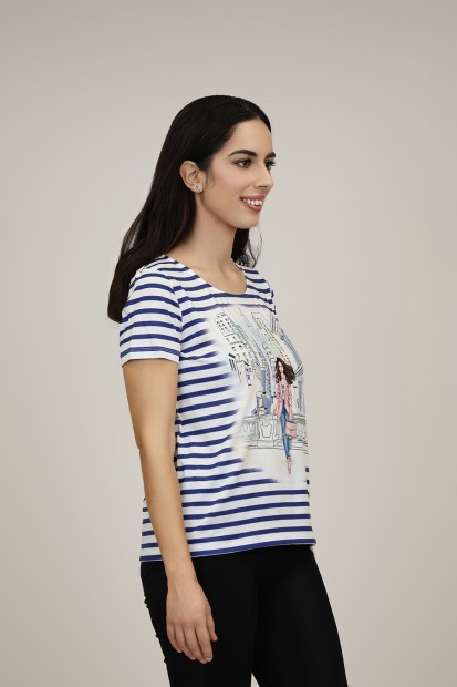 Camiseta Casual de Mujer| Camiseta Algodón ECO| M47 Modas Benidorm