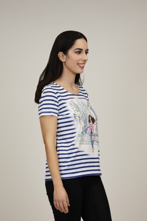 Zip Jacket Sailor Print | M47 Modas Benidorm