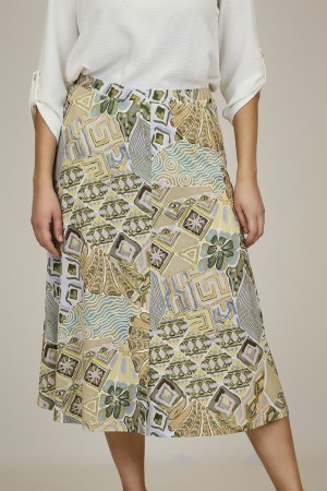 Falda Midi| Falda Estampada| M47 Modas Benidorm
