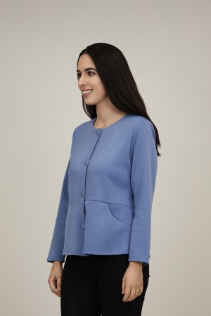 Printed Round Neck Jacket | M47 Modas Benidorm