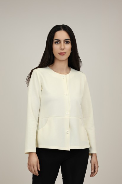 Printed Round Neck Jacket | M47 Modas Benidorm