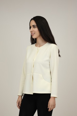 Printed Round Neck Jacket | M47 Modas Benidorm