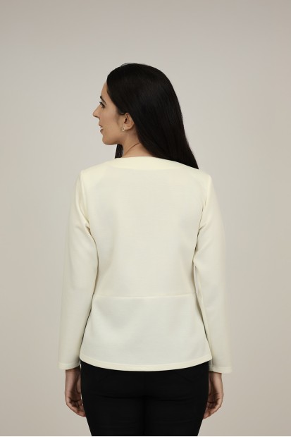 Printed Round Neck Jacket | M47 Modas Benidorm