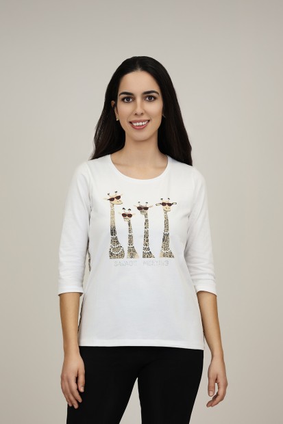 Camiseta Viscosa Eco| Camiseta Blanca| M47 Modas Benidorm