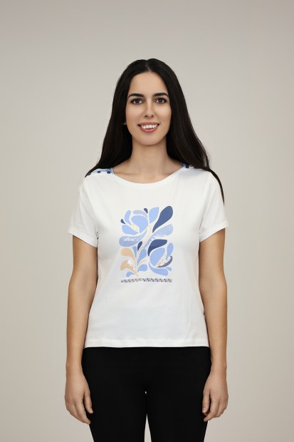 Camisetas de Mujer | Camiseta Lentejuelas M47 Modas Benidorm