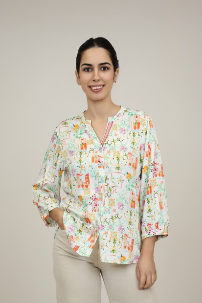 Flowing Printed Blouse| M47 Modas Benidorm