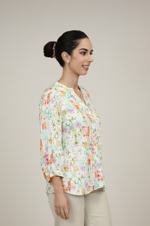 Flowing Printed Blouse| M47 Modas Benidorm