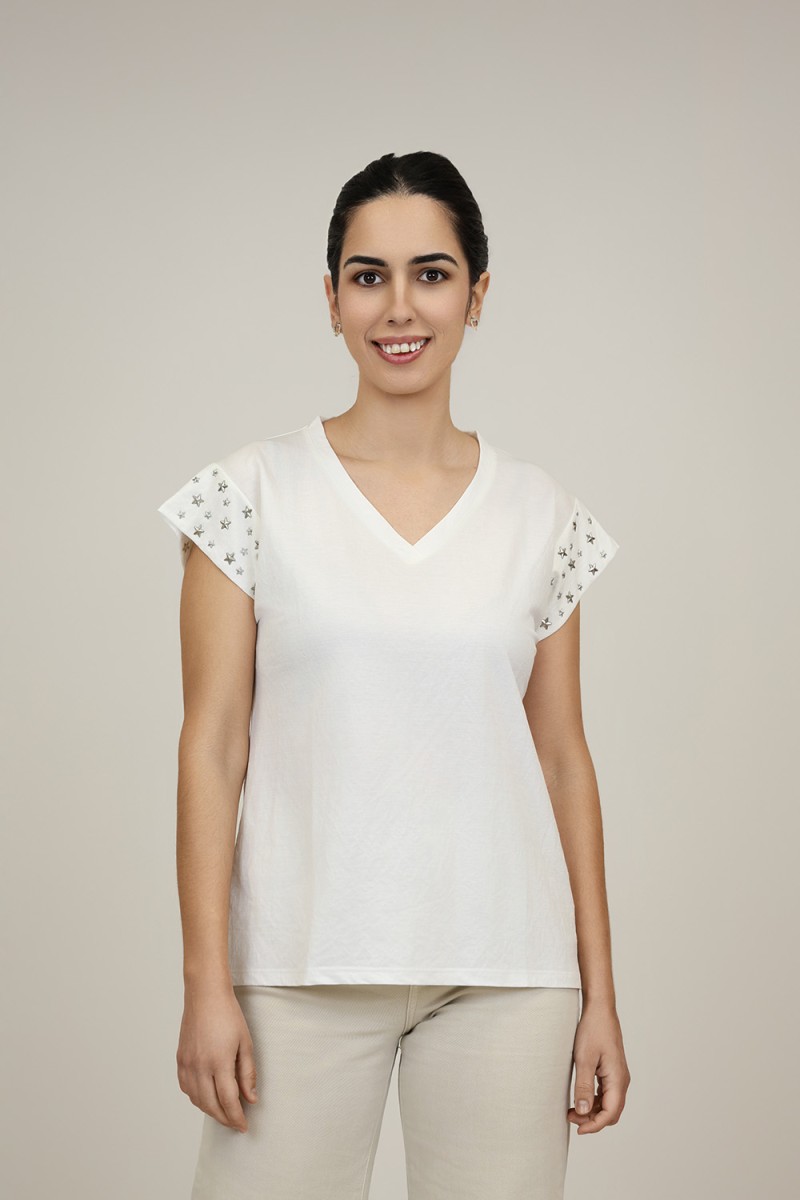 Camiseta Viscosa Eco| Camiseta Blanca| M47 Modas Benidorm