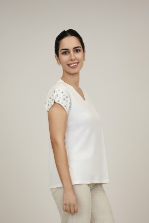 Camiseta Viscosa Eco| Camiseta Blanca| M47 Modas Benidorm
