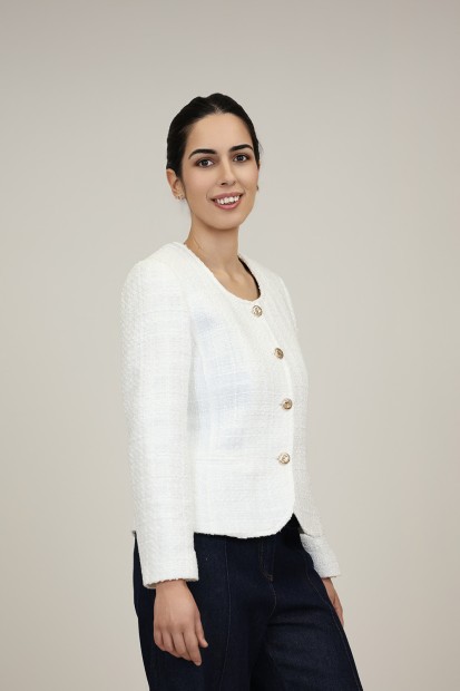 Straight-Cut Crepe Blazer| M47 Modas Benidorm